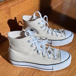 Converse Chuck Taylor All Star Platform High-Tops in Natural Ivory